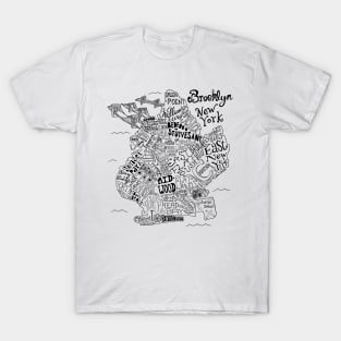 Illustrated Brooklyn Map T-Shirt